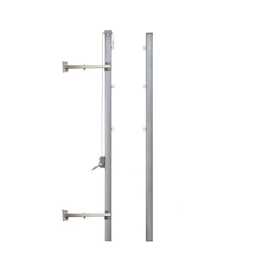 Стойки волейбольные универсальные алюминиевые 80х80 мм пристенные SPORTWERK