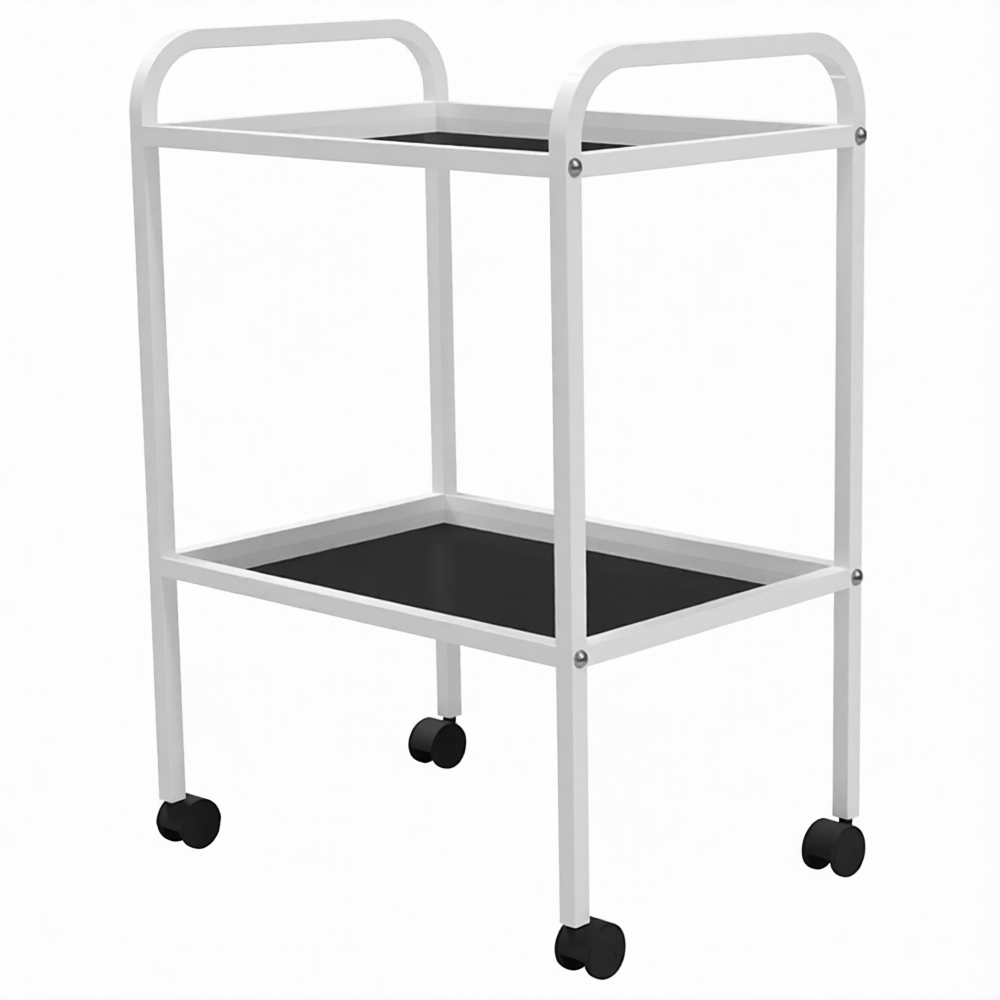 Стол медицинский инструментальный СМИ-02 (полки стекло, колёса пластик)