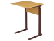 Стол школьный 1-местный 2 г/р нерегулируемый (бук, м/к коричневый, прямоугольная труба)