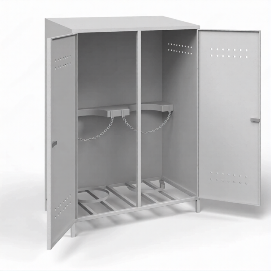 Шкаф для 2-х пропановых баллонов ШГБП-02-1 сварной, усиленный - 1.2 мм
