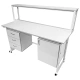 Стол лабораторный с надстройкой СЛн 16.013 (белый)