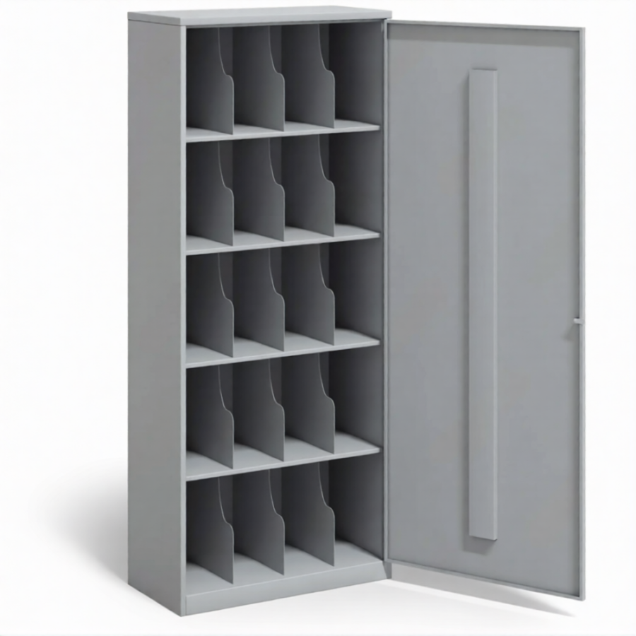 Шкаф для 20 противогазов ХПГ-20, с дверью (1880x810x400)