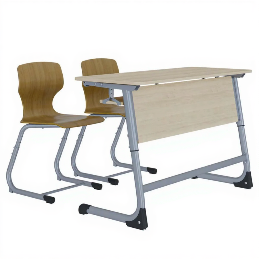 Парта 2М Smart с полкой (ЛДСП)