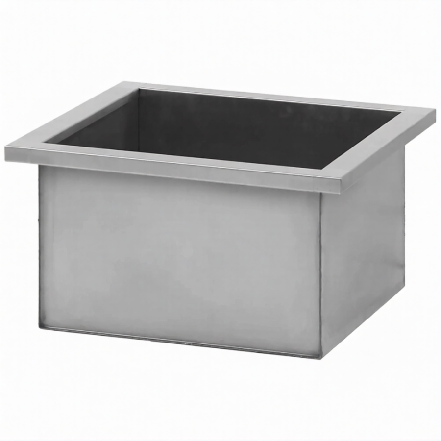 Ванна моечная ВМСн 700/2  2 м/о 600х600х350 (полка с отв., борт;ножка угл.)